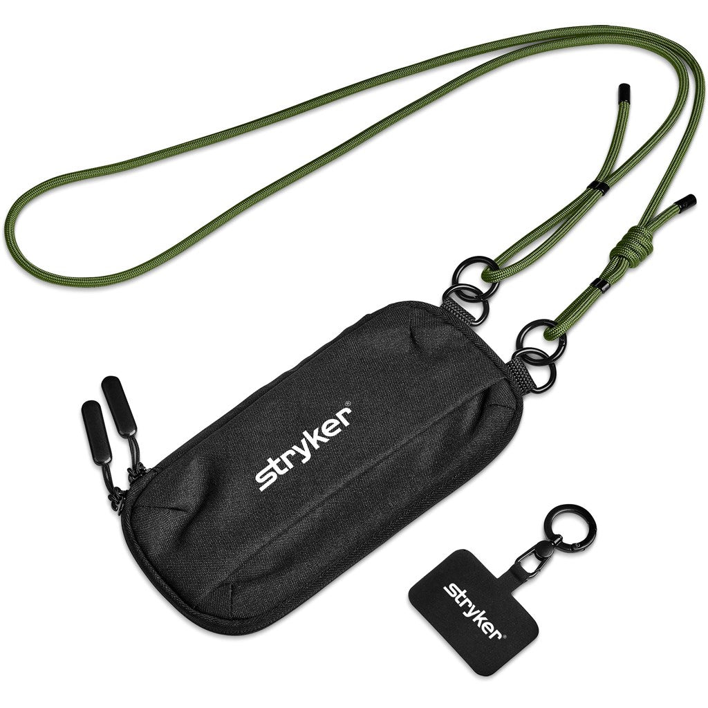 Altitude Glam Recycled PET Crossbody Bag & Phone Strap MILITARY GREEN