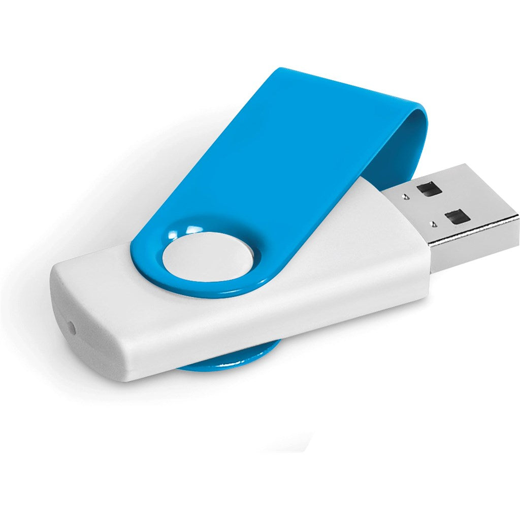 Axis Gyro White Flash Drive - 32GB 32GB CYAN