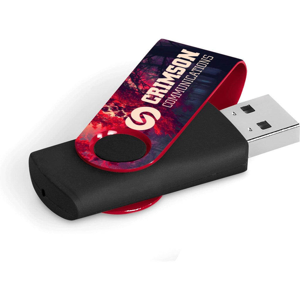 Axis Gyro White Flash Drive - 32GB 32GB RED