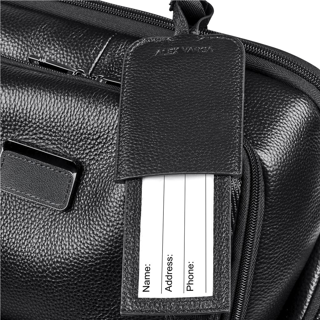 Alex Varga Portofino Leather Laptop Bag BLACK