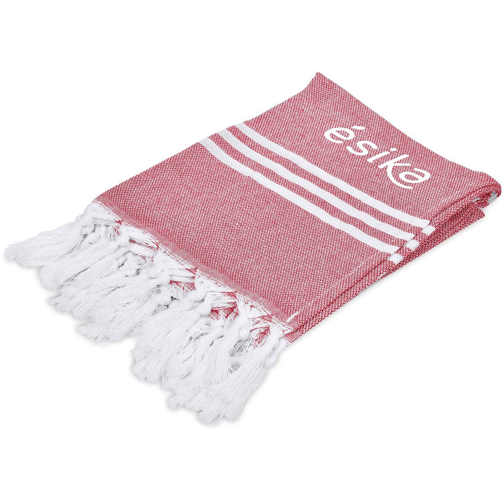 US Basic Santa Cruz Cotton-Rich Beach Towel & Drawstring Bag