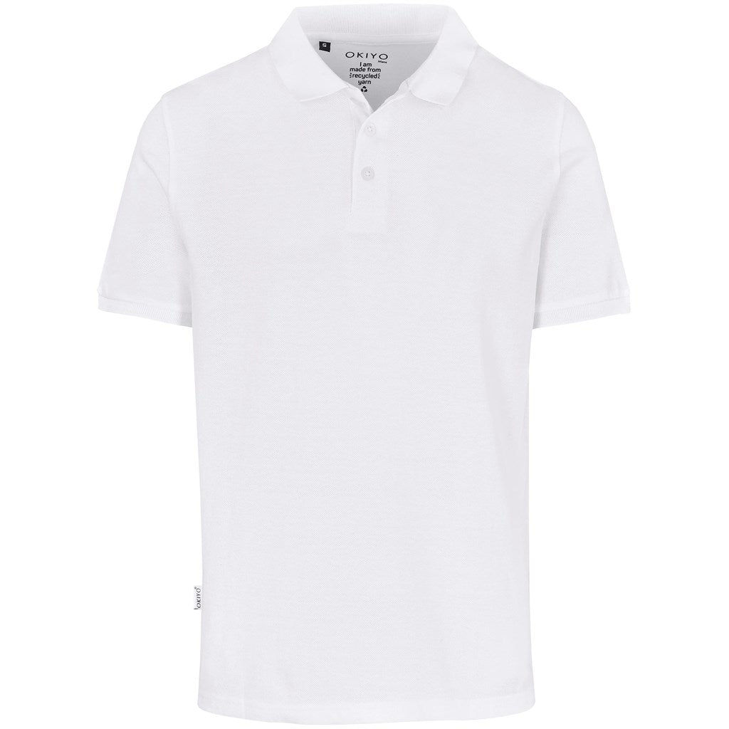 Mens Okiyo Tenyo Recycled Golf Shirt WHITE