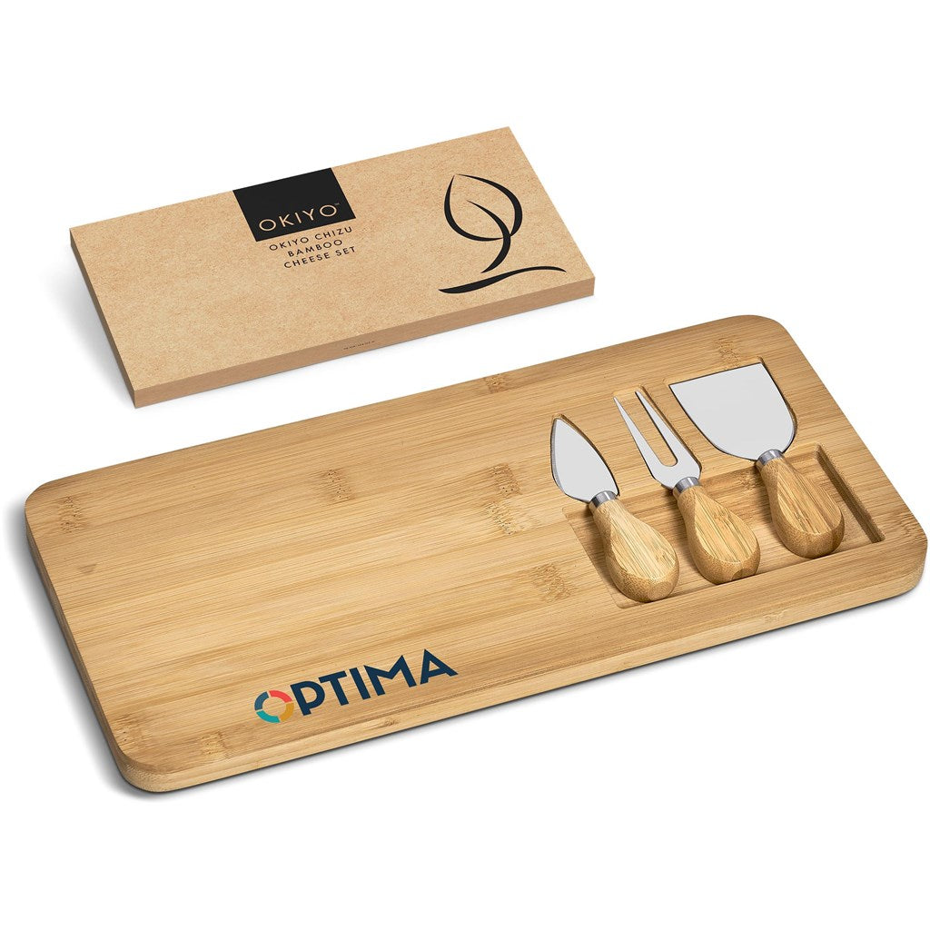 Okiyo Chizu Bamboo Cheese Board Set