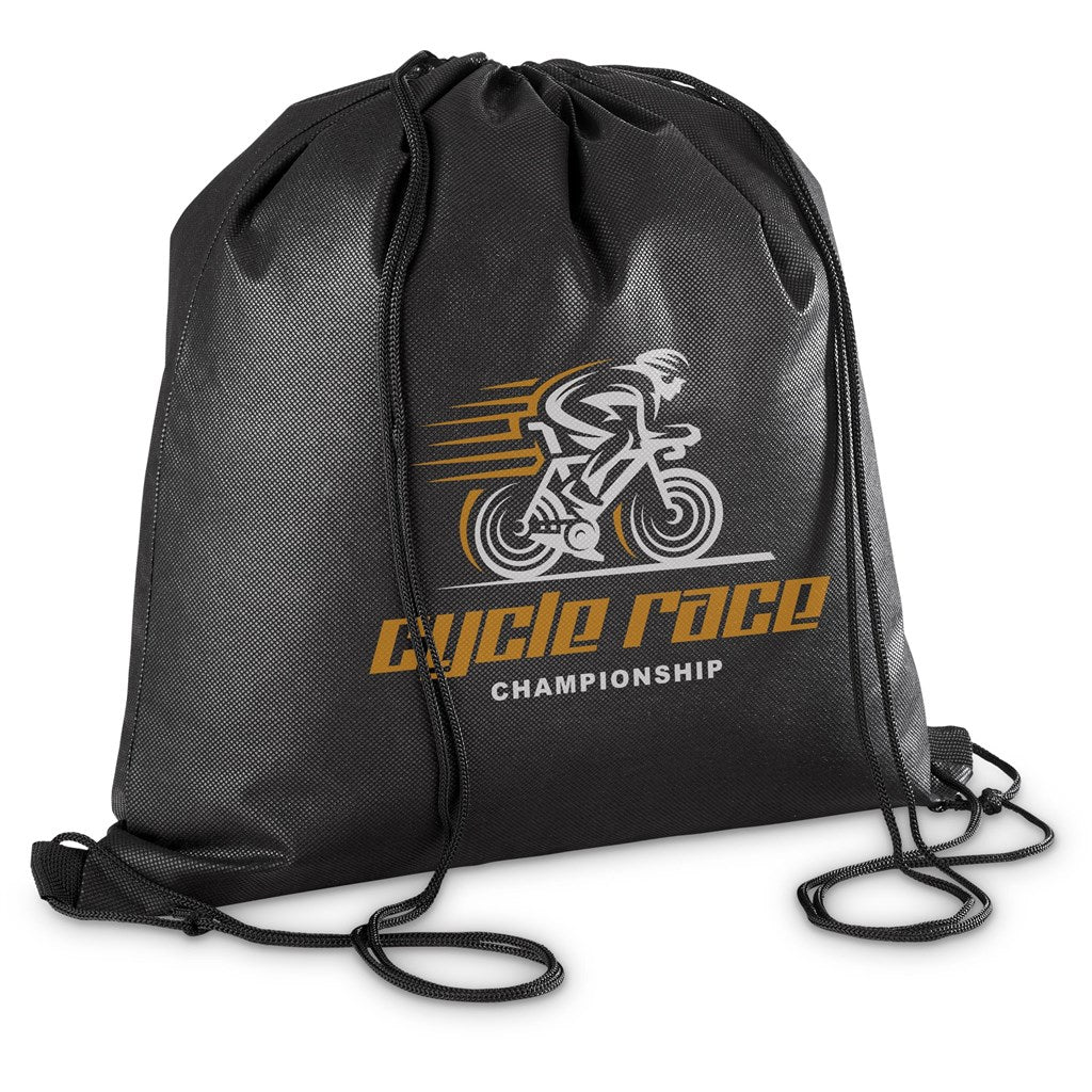 Altitude Whitefield Non-Woven Drawstring Bag BLACK
