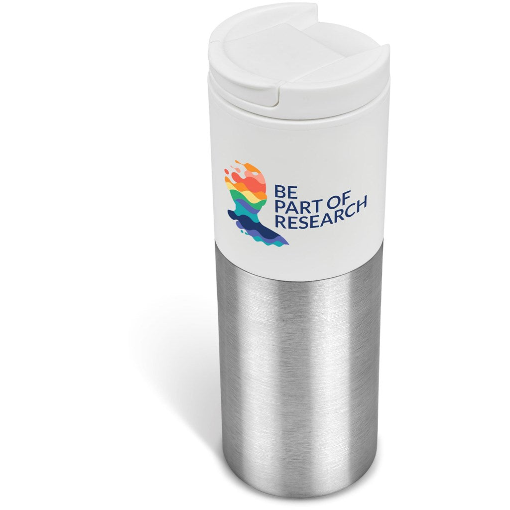 Kooshty Typhoon Stainless Steel & Plastic Double-Wall Tumbler - 450ml SOLID WHITE