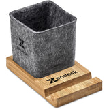 Okiyo Kyadi Recycled PET & Bamboo Desk Caddy Phone Stand