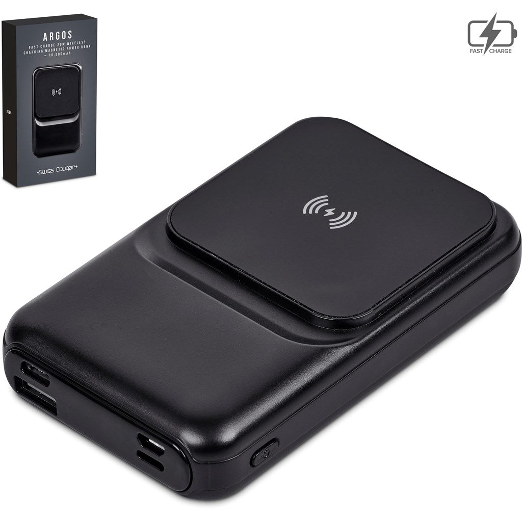 Swiss Cougar Argos Fast Charge 20W Wireless Charging Magnetic Power Bank -10,000mAh
