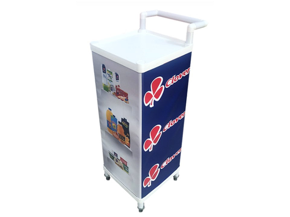 Micro Demo Table / Trolley Table with wheels & push handles