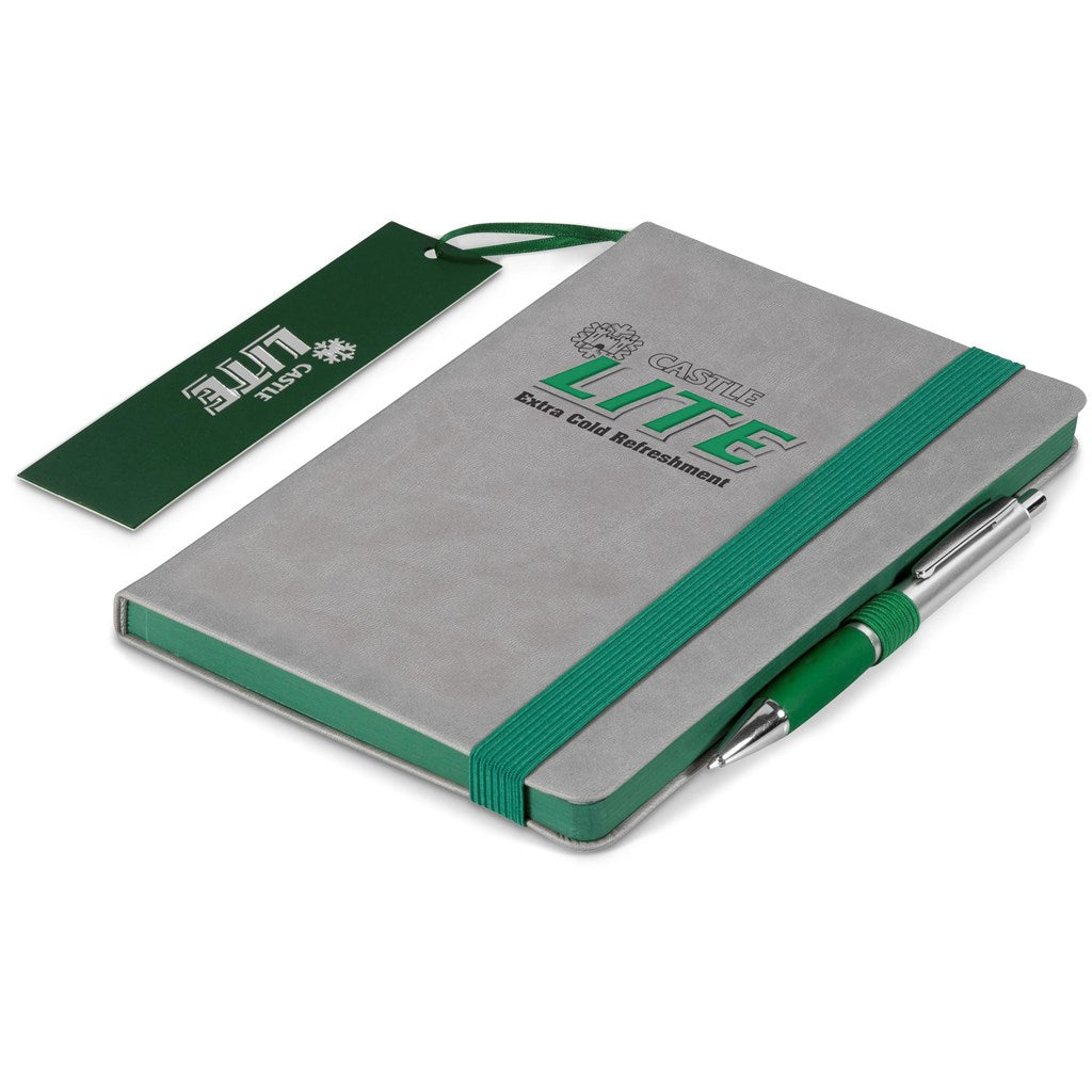 Altitude Colourblock A5 Soft Cover Notebook DARK GREEN