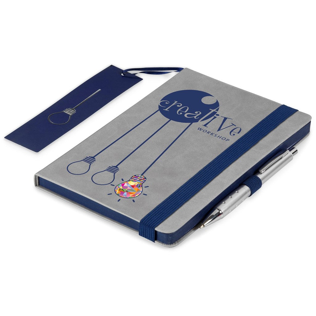 Altitude Colourblock A5 Soft Cover Notebook NAVY