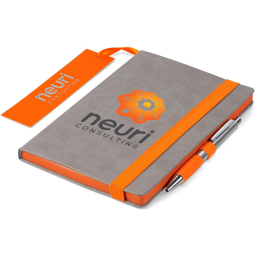 Altitude Colourblock A5 Soft Cover Notebook ORANGE