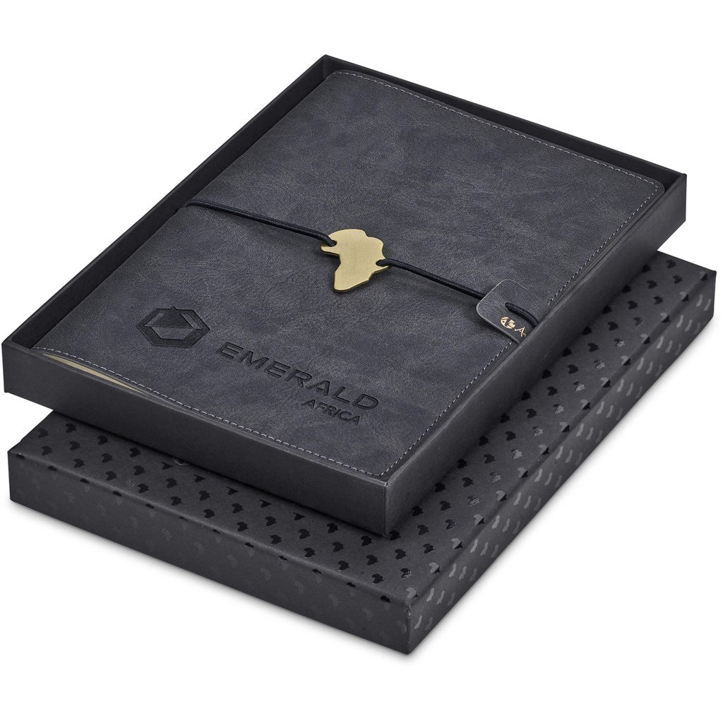 Andy Cartwright Afrique Cowskine A5 Soft Cover Notebook CHARCOAL