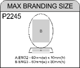 Crystal Trophy - Oval