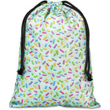 Pre-Printed Sample Hoppla Pacific Maxi Polyester Drawstring Pouch
