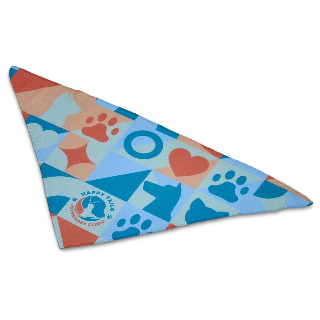 Pre-Printed Sample Hoppla Tyson Small Polyester Dog Bandana S SOLID WHITE