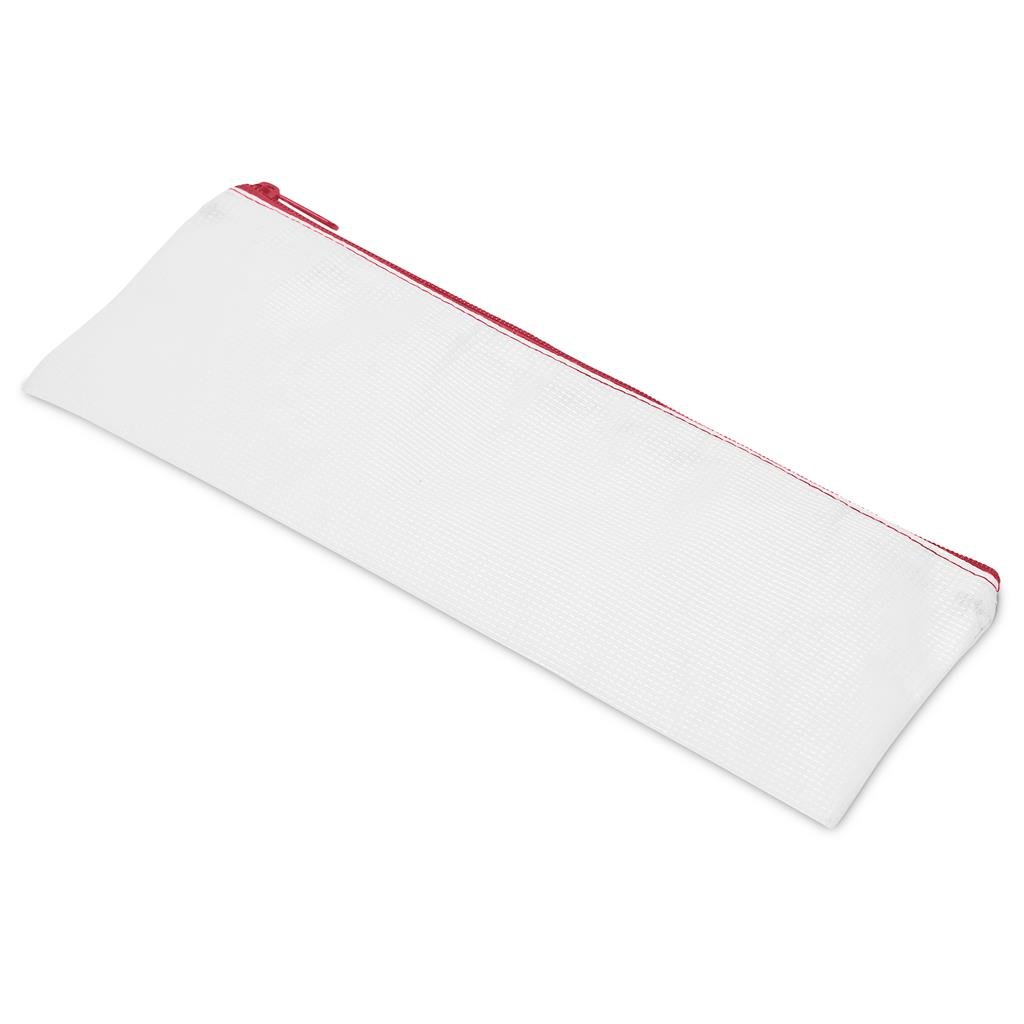 Pre-Production Sample Hoppla Parker Recycled PET Stitch-Bond Pencil Case