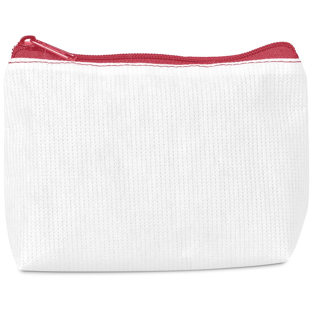 Pre-Production Sample Hoppla Recycled PET Stitch-Bond Mini Toiletry Bag RED
