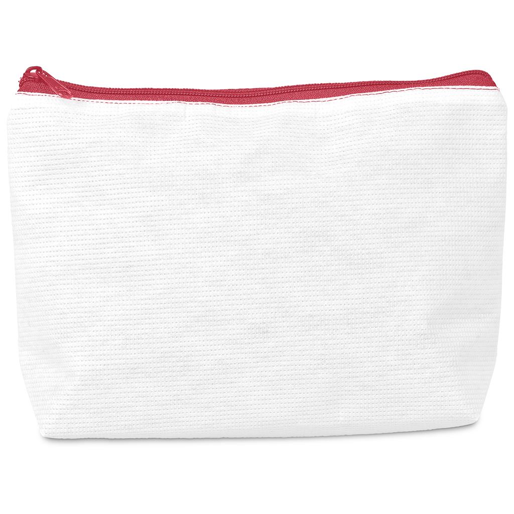 Pre-Production Sample Hoppla Leanne Recycled PET Stitch-Bond Maxi Toiletry Bag RED