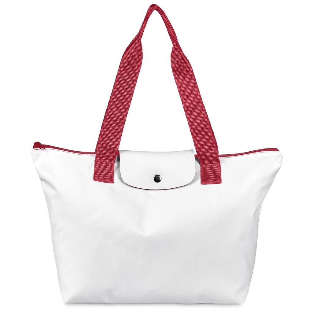 Pre-Production Sample Hoppla Rosebank Polyester Roll-Up Tote Bag RED