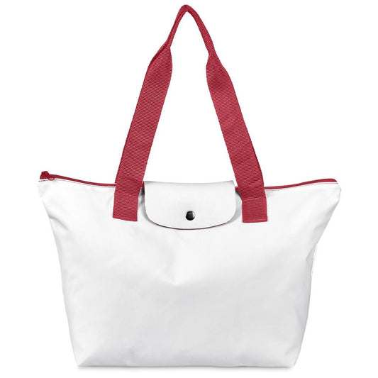 Pre-Production Sample Hoppla Rosebank Polyester Roll-Up Tote Bag RED