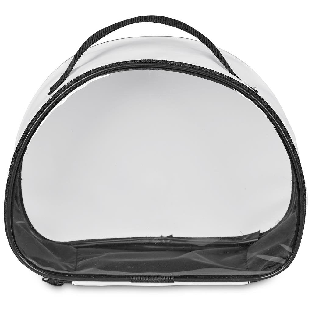Pre-Production Sample Hoppla Aloe Toiletry Bag With PVC Front Window BLACK