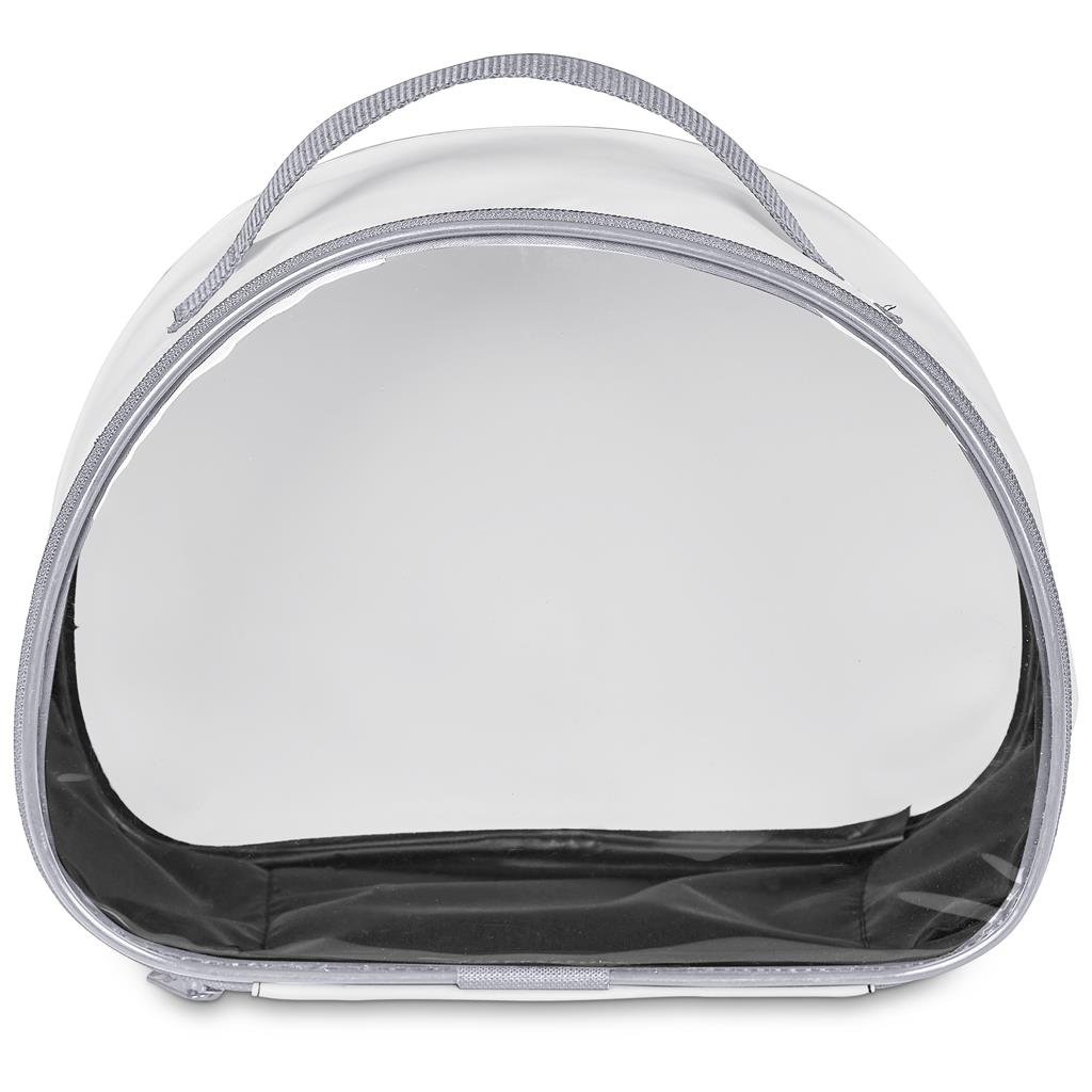Pre-Production Sample Hoppla Aloe Toiletry Bag With PVC Front Window GREY