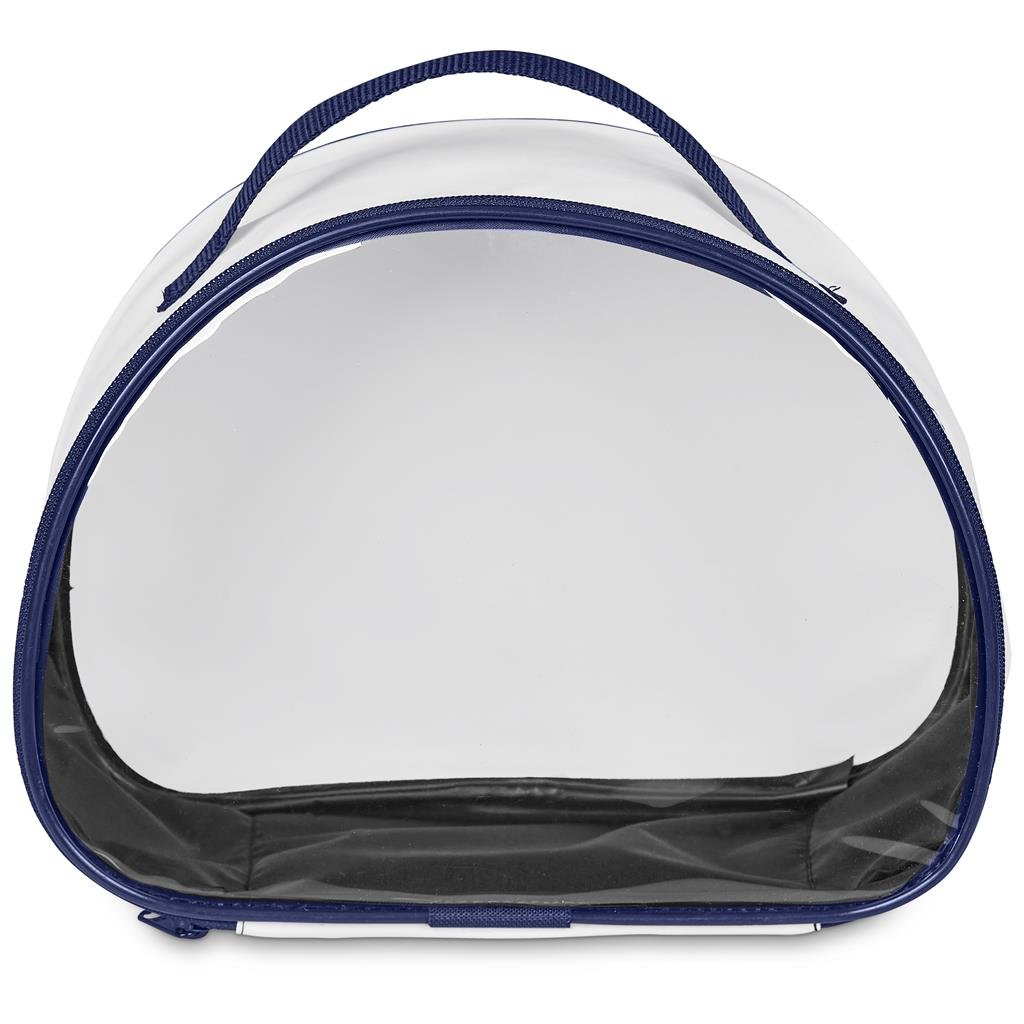 Pre-Production Sample Hoppla Aloe Toiletry Bag With PVC Front Window NAVY
