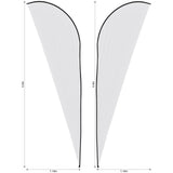 Legend 4m Sublimated Sharkfin Double-Sided Flying Banner Skin (Excludes Hardware)