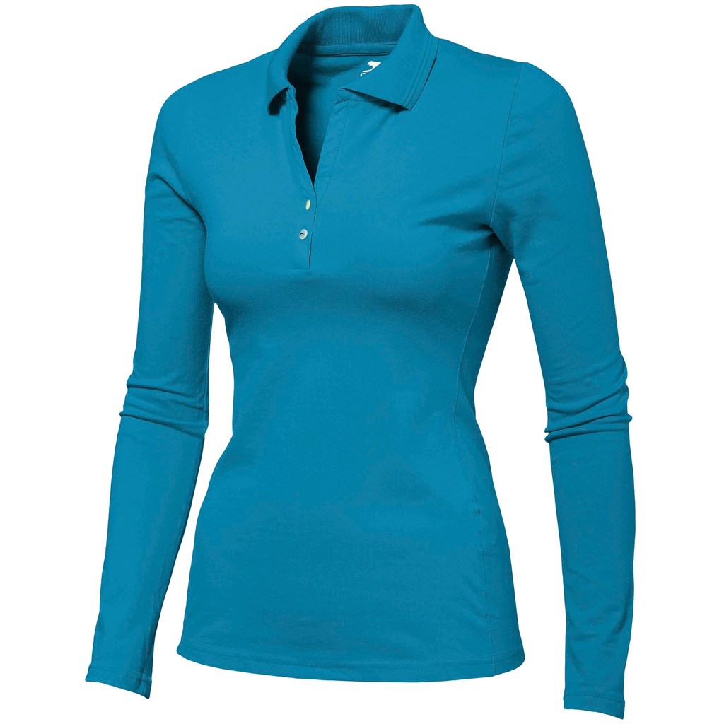 Ladies Long Sleeve Zenith Golf Shirt - Aqua AQUA