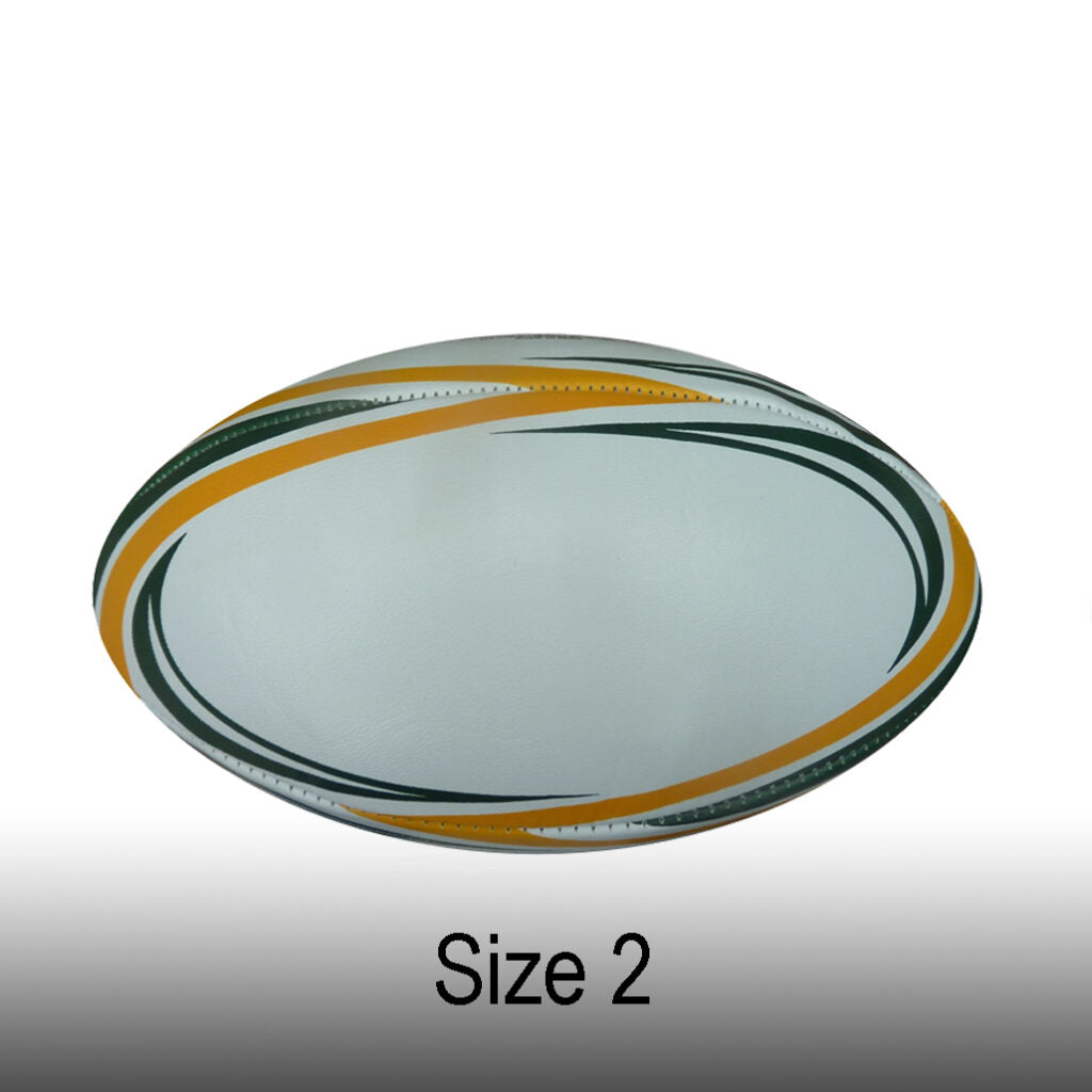 Size 2, Midi Green & Yellow, Rugby Ball