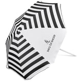 Serendipio Tanereef Stripe Beach Umbrella BLACK