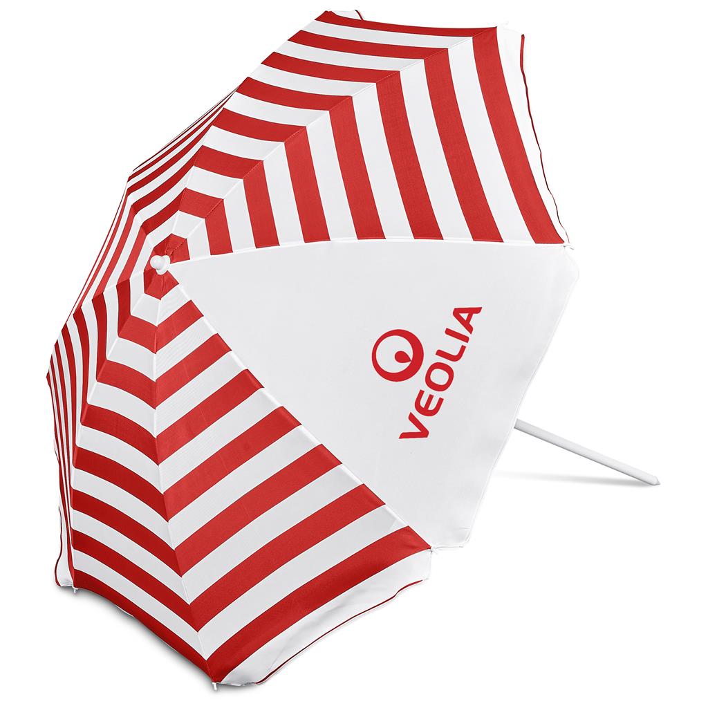 Serendipio Tanereef Stripe Beach Umbrella RED