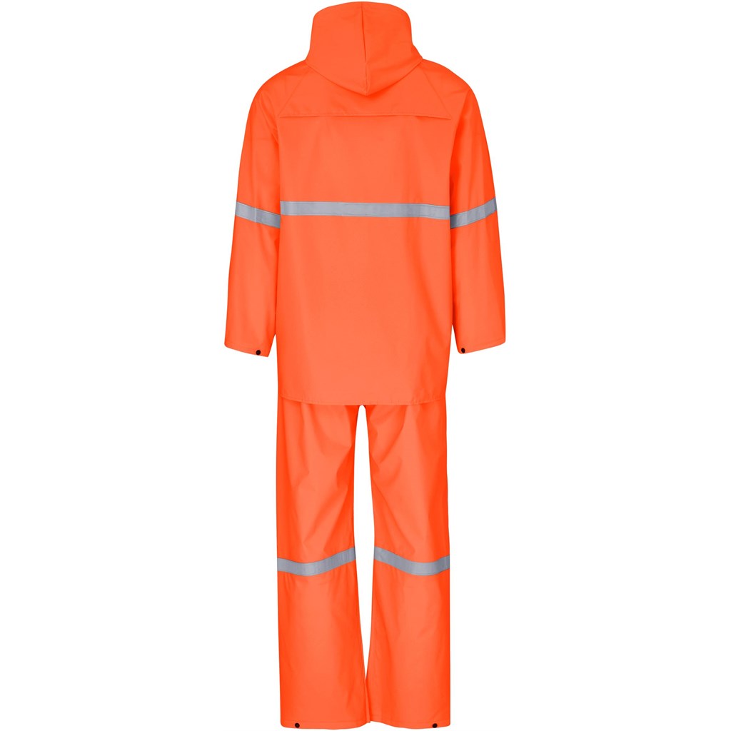 Light Duty Tornado Hi-Viz Reflective Rubberised Rainsuit - Navy