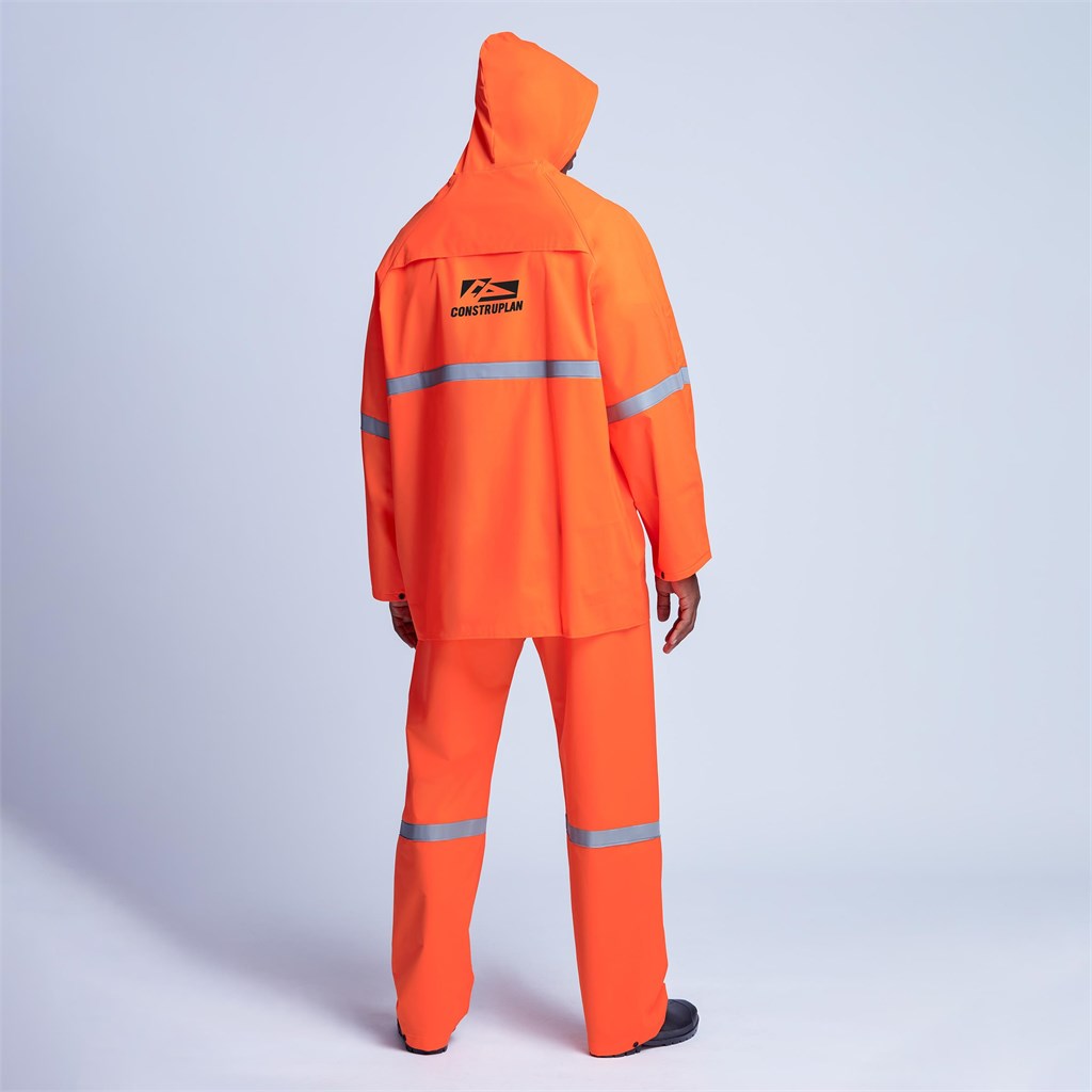 Light Duty Tornado Hi-Viz Reflective Rubberised Rainsuit - Navy