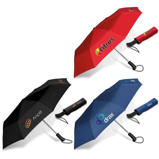 Whimsical Auto-Open Compact Umbrella - Red
