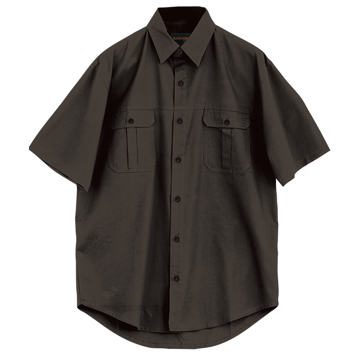 Plain Bush Shirt Mens - Safari S