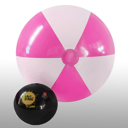 1,2m Beach Balls – .Pink & White