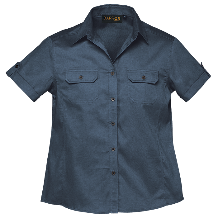 Plain Bush Shirt Ladies - AIRFORCE BLUE 4XL