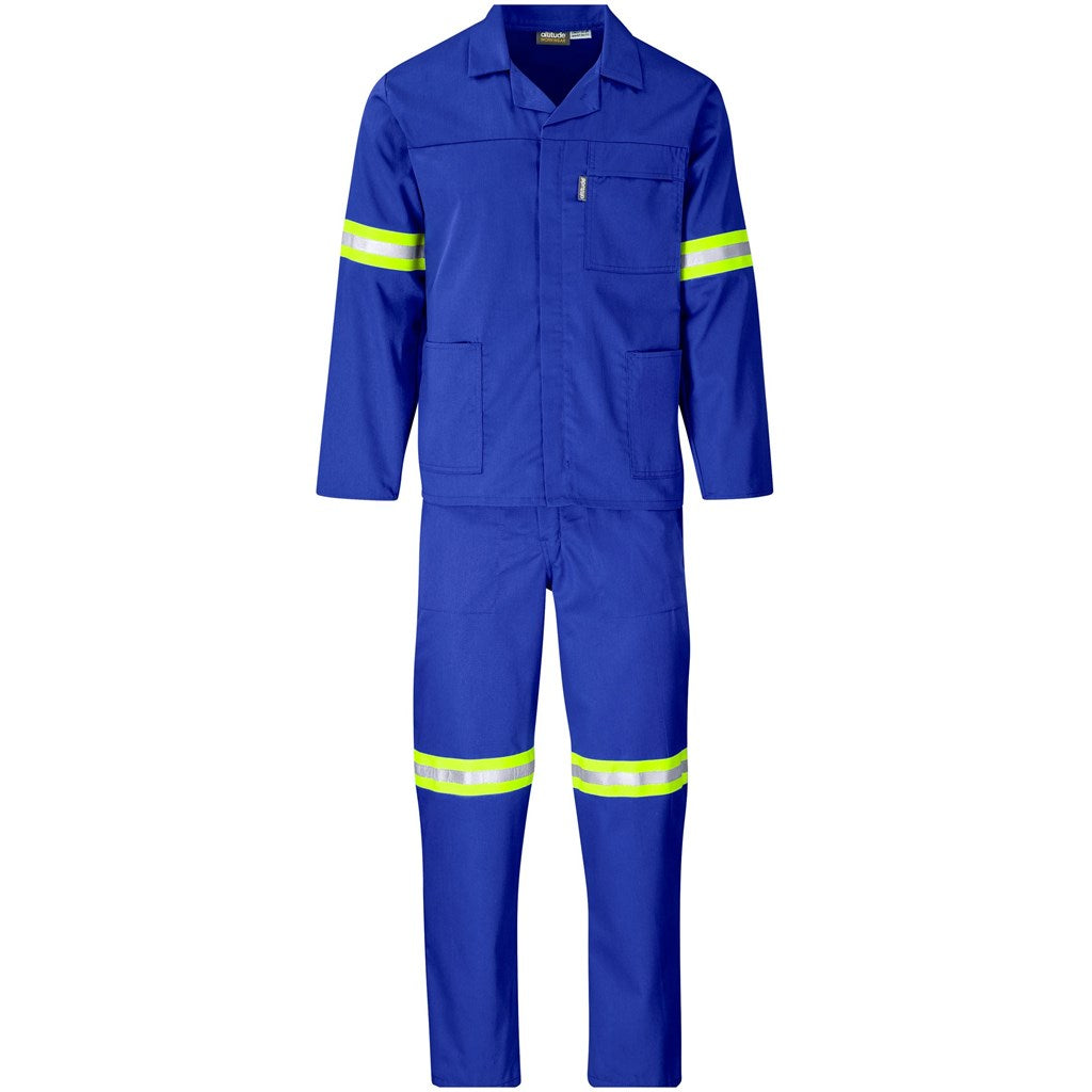 Trade Polycotton Conti Suit - Reflective Arms & Legs - Yellow Tape ROYAL BLUE