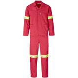 Trade Polycotton Conti Suit - Reflective Arms, Legs & Back - Yellow Tape RED