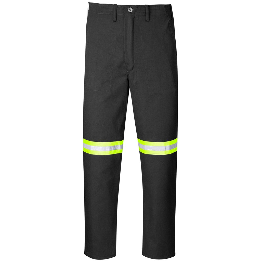Trade Polycotton Pants - Reflective Legs - Yellow Tape BLACK