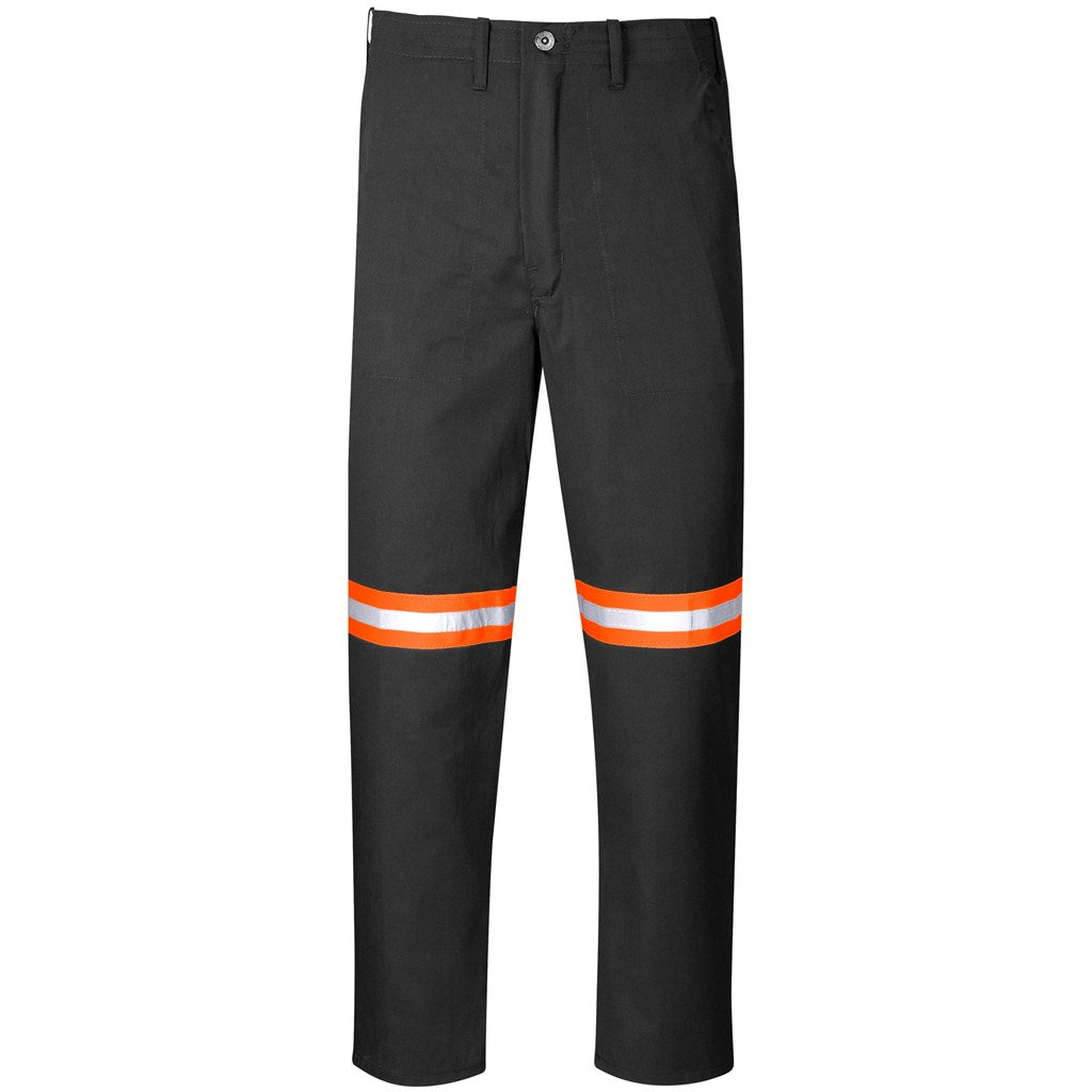 Trade Polycotton Pants - Reflective Legs - Orange Tape BLACK