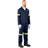 Technician 100% Cotton Conti Suit - Reflective Arms & Legs - Yellow Tape