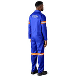 Safety Polycotton Boiler Suit - Reflective Arms & Legs - Orange Tape