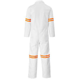 Safety Polycotton Boiler Suit - Reflective Arms & Legs - Orange Tape