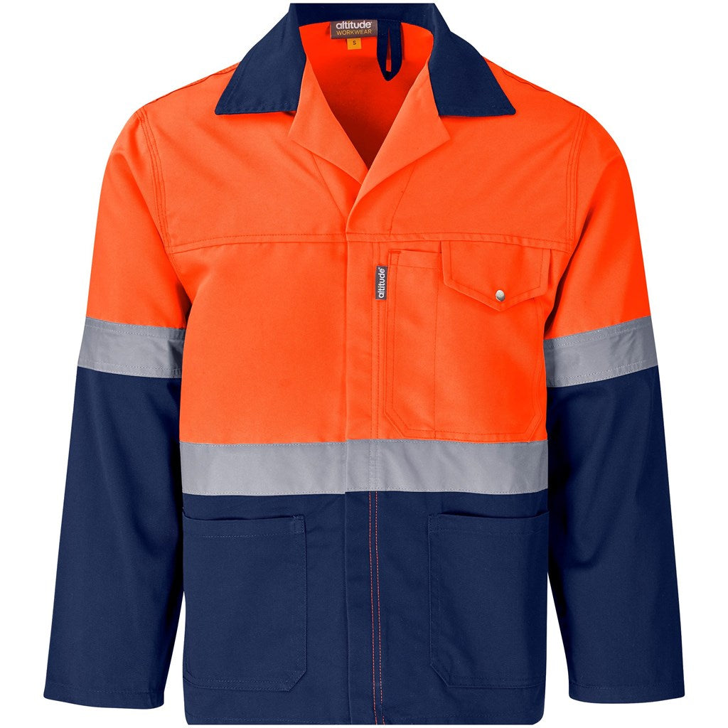 Traffic Premium Two-Tone Hi-Viz Reflective Jacket ORANGE