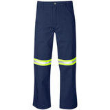 Site Premium Polycotton Pants - Reflective Legs - Yellow Tape NAVY