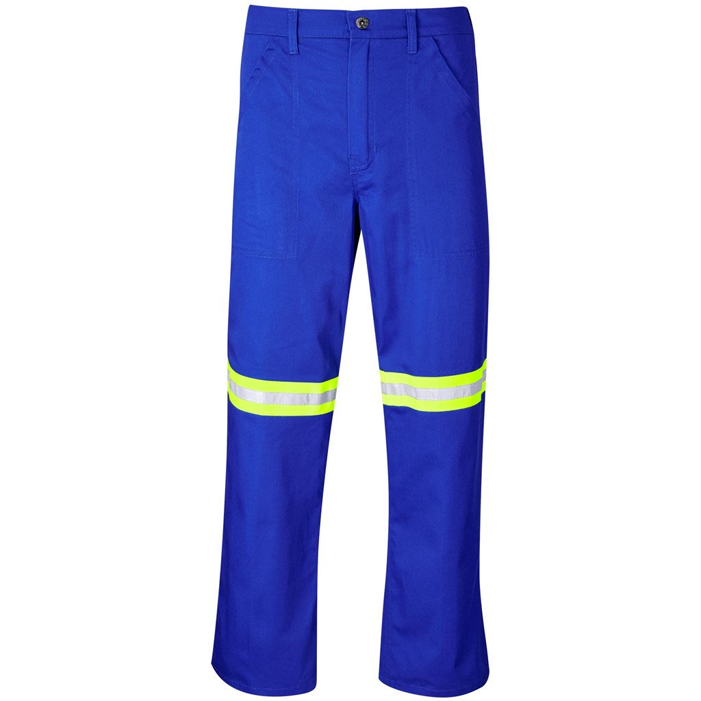 Site Premium Polycotton Pants - Reflective Legs - Yellow Tape ROYAL BLUE