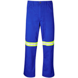 Site Premium Polycotton Pants - Reflective Legs - Yellow Tape ROYAL BLUE
