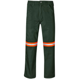 Site Premium Polycotton Pants - Reflective Legs - Orange Tape OLIVE